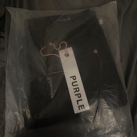 Black Pants with Pearl Chain Detail